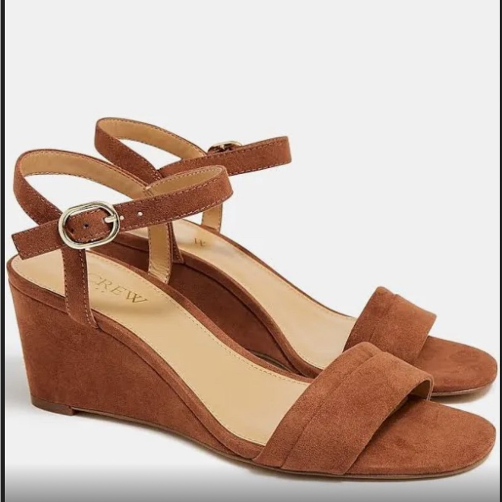 🆕 J. Crew Wedge Sandals, size 6.5, color Cedar Wood - Picture 7 of 7